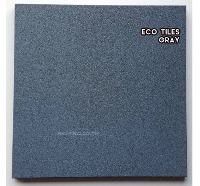 RUBBER SAFETY FLOORING ECO TILES (แผ่นยางกันกระแทก รุ่นเม็ด) GRAY SIZE 50x50x2.5CM WEIGHT 5KG 1Y.